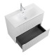 Тумба с раковиной подвесная 80 см, BelBagno UNO-MINI-800-2C-SO-BO Белая матовая, раковина белая BB-8099-3-80