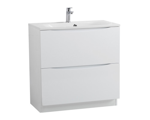 Тумба с раковиной напольная BelBagno MARINO-800 Bianco Lucido, раковина белая BB800/450-LV-MR-FT