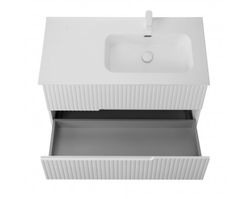 Мебель для ванной подвесная правосторонняя CEZARES DUET-N-1000-2C-SO-BL-R Bianco Lucido эмаль