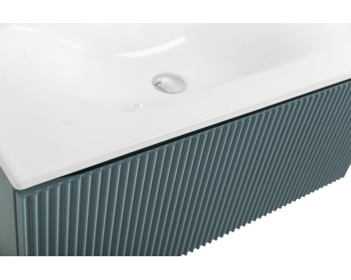 Тумба с раковиной подвесная 80 см, BelBagno UNO-800-1C-SO-AO Голубой матовый, раковина белая BB-8099-80