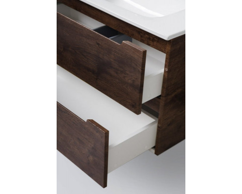 Тумба с раковиной подвесная 80 см, BelBagno ETNA39-800/390-2C-SO-RW-P Rovere Moro, раковина BB800/390ETL белая