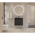 Тумба с раковиной подвесная BelBagno MARINO-600 Nero Lucido, раковина черная BB600/450-LV-ART-AST-NERO