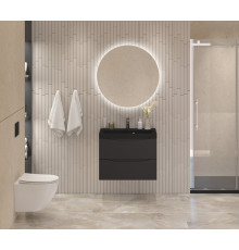 Тумба с раковиной подвесная BelBagno MARINO-600 Nero Lucido, раковина черная BB600/450-LV-ART-AST-NERO