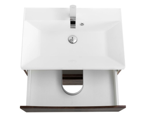 Тумба с раковиной подвесная BelBagno MARINO-600 Rovere Moro, раковина белая