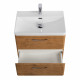 Подвесная тумба с раковиной Belbagno DUE 60 см Rovere Nature DUE-600-2C-SO-RN-P + BB-8076-3-60