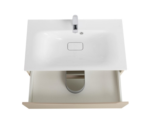 Тумба с раковиной подвесная BelBagno MARINO-800 Crema Opaco, раковина белая  BB800/450-LV-MR-FT