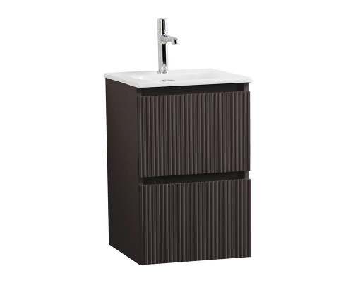 Тумба с раковиной подвесная 40 см, BelBagno UNO-MINI-400-2C-SO-GSO Темно-Серый матовый, раковина белая BB-8099-3-40