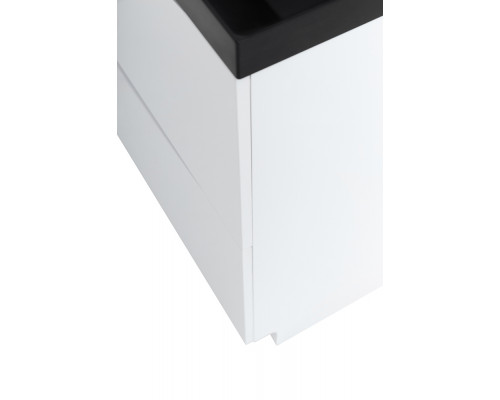 Тумба с раковиной напольная BelBagno MARINO-800 Bianco Lucido, раковина чёрная BB800/450-LV-ART-AST-NERO