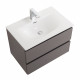Тумба с раковиной подвесная BelBagno KRAFT-700-2C-SO-GSO, 70см, Темно-Серый Матовый, раковина белая BB-8099-70