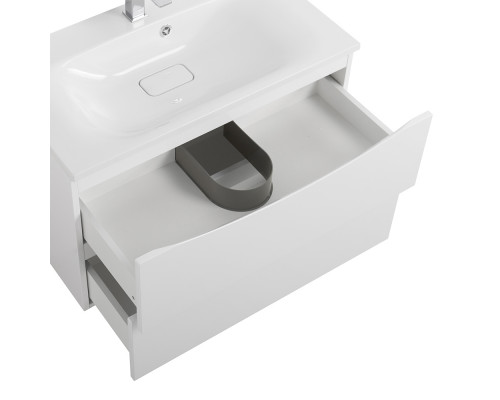 Тумба с раковиной подвесная BelBagno Marino-800, Bianco Lucido, раковина белая BB800/450-LV-MR-FT