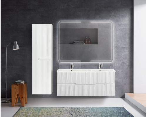 Мебель для ванной подвесная с четырьмя ящиками CEZARES DUET-N-1200-4C-SO-2-BL Bianco Lucido эмаль