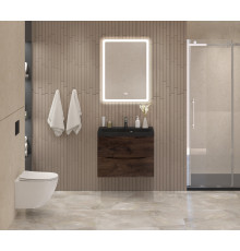 Тумба с раковиной подвесная BelBagno MARINO-600 Rovere Moro, раковина черная BB600/450-LV-ART-AST-NERO