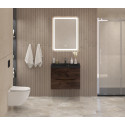 Тумба с раковиной подвесная BelBagno MARINO-700 Rovere Moro, раковина чёрная BB700/450-LV-ART-AST-NERO