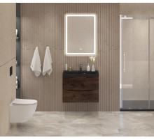 Тумба с раковиной подвесная BelBagno MARINO-700 Rovere Moro, раковина чёрная BB700/450-LV-ART-AST-NERO