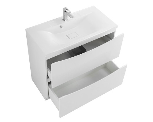 Тумба с раковиной напольная BelBagno MARINO-800 Bianco Lucido, раковина белая BB800/450-LV-MR-PR