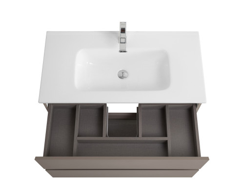 Тумба с раковиной подвесная BelBagno KRAFT-800-2C-SO-CO, 80 см, Бежевый Матовый, раковина белая BB800ETL