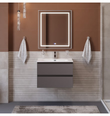 Тумба с раковиной подвесная BelBagno KRAFT-600-2C-SO-GSO, 60 см, Темно-Серый Матовый, раковина белая BB600ETL