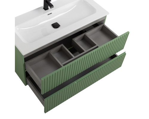 Мебель для ванной подвесная CEZARES DUET-N-1000-2C-SO-PS-P Фисташковый Софт