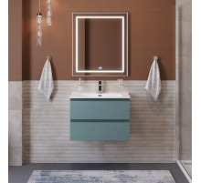 Тумба с раковиной подвесная BelBagno KRAFT-700-2C-SO-AO, 70 см, Голубой Матовый, раковина белая BB700ETL