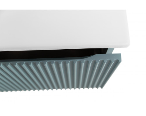 Тумба с раковиной подвесная 80 см, BelBagno UNO-800-1C-SO-AO Голубой матовый, раковина белая BB-8099-80