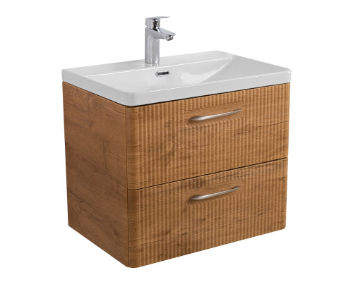 Подвесная тумба с раковиной Belbagno DUE 60 см Rovere Nature DUE-600-2C-SO-RN-P + BB-8076-3-60