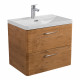 Подвесная тумба с раковиной Belbagno DUE 60 см Rovere Nature DUE-600-2C-SO-RN-P + BB-8076-3-60