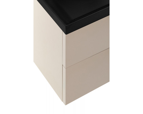 Тумба с раковиной подвесная BelBagno MARINO-800 Crema Opaco, раковина черная  BB800/450-LV-ART-AST-NERO