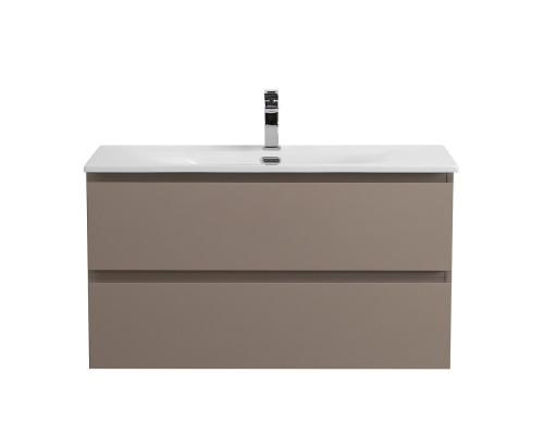 Тумба с раковиной подвесная BelBagno KRAFT-800-2C-SO-CO, 80 см, Бежевый Матовый, раковина белая BB-8099-80