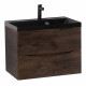 Тумба с раковиной подвесная BelBagno MARINO-600 Rovere Moro, раковина черная BB600/450-LV-ART-AST-NERO