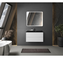 Тумба с раковиной подвесная BelBagno Marino-800, Bianco Lucido, раковина черная BB800/450-LV-MR-AST-NERO