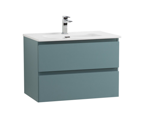 Тумба с раковиной подвесная BelBagno KRAFT-700-2C-SO-AO, 70 см, Голубой Матовый, раковина белая BB700ETL