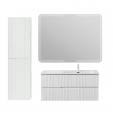 Мебель для ванной подвесная правосторонняя CEZARES DUET-N-1000-2C-SO-BL-R Bianco Lucido эмаль