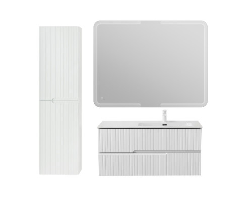 Мебель для ванной подвесная правосторонняя CEZARES DUET-N-1000-2C-SO-BL-R Bianco Lucido эмаль