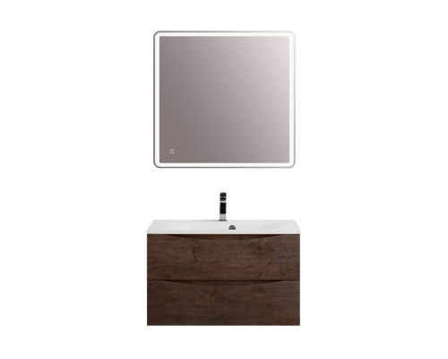 Тумба с раковиной подвесная BelBagno MARINO-800 Rovere Moro, раковина белая BB800/450-LV-MR-FT