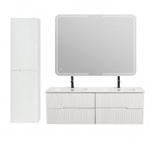 Мебель для ванной подвесная с четырьмя ящиками CEZARES DUET-N-1400-4C-SO-2-BL Bianco Lucido эмаль