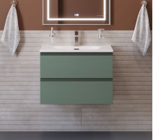 Тумба с раковиной подвесная BelBagno KRAFT-600-2C-SO-VO, 60 см, Еловый Матовый, раковина белая BB-8099-600
