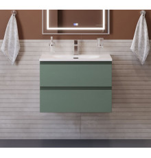 Тумба с раковиной подвесная BelBagno KRAFT-600-2C-SO-VO, 60 см, Еловый Матовый, раковина белая BB-8099-600