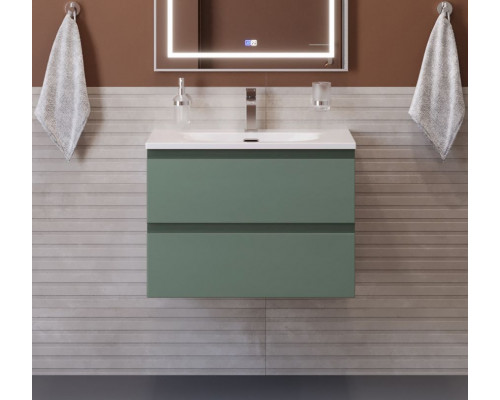 Тумба с раковиной подвесная BelBagno KRAFT-600-2C-SO-VO, 60 см, Еловый Матовый, раковина белая BB-8099-600