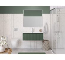 Тумба с раковиной подвесная 100 см, BelBagno UNO-1000-1C-SO-VO Еловый матовый, раковина белая BB-8099-100