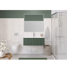 Тумба с раковиной подвесная 100 см, BelBagno UNO-1000-1C-SO-VO Еловый матовый, раковина белая BB-8099-100