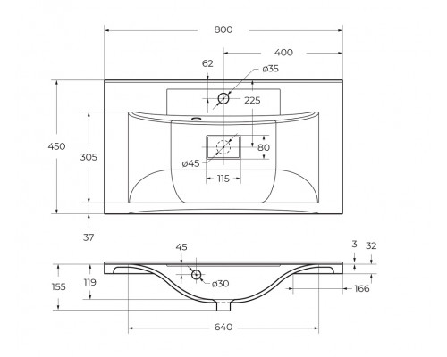Тумба с раковиной подвесная BelBagno MARINO-800 Rovere Moro, раковина черная BB800/450-LV-ART-PR-NERO
