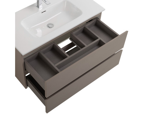 Тумба с раковиной подвесная BelBagno KRAFT-900-2C-SO-CO, 90 см, Бежевый Матовый, раковина белая BB900ETL