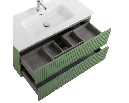 Мебель для ванной подвесная CEZARES DUET-N-1000-2C-SO-PS-P Фисташковый Софт