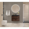 Тумба с раковиной подвесная BelBagno MARINO-800 Rovere Moro, раковина черная BB800/450-LV-ART-PR-NERO