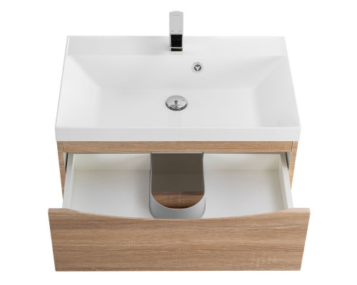 Тумба с раковиной для ванной BelBagno MARINO-600 Rovere Bianco, раковина белая