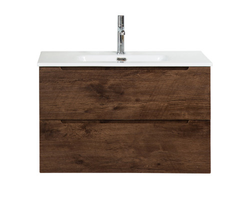 Тумба с раковиной подвесная 80 см, BelBagno ETNA39-800/390-2C-SO-RW-P Rovere Moro, раковина BB800/390ETL белая