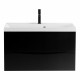 Тумба с раковиной подвесная BelBagno MARINO-800 Nero Lucido, раковина белая BB800/450-LV-MR-PR
