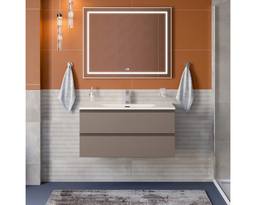 Тумба с раковиной подвесная BelBagno KRAFT-900-2C-SO-CO, 90 см, Бежевый Матовый, раковина белая BB-8099-90