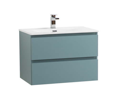 Тумба с раковиной подвесная BelBagno KRAFT-600-2C-SO-AO, 60 см, Голубой Матовый, раковина белая BB-8099-60