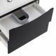 Тумба с раковиной подвесная BelBagno MARINO-600 Nero Lucido, раковина белая